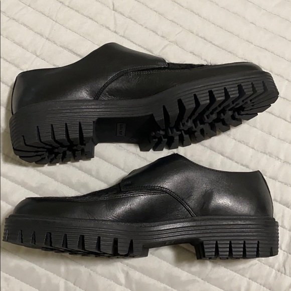 NWT ZARA leather black does w/pony hair size 7.5 - Picture 2 of 9